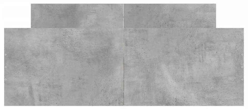 vidaXL Πλαίσιο Κρεβατιού με Κεφαλάρι/Ποδαρικό Γκρι Σκυροδεμ. 120x200εκ