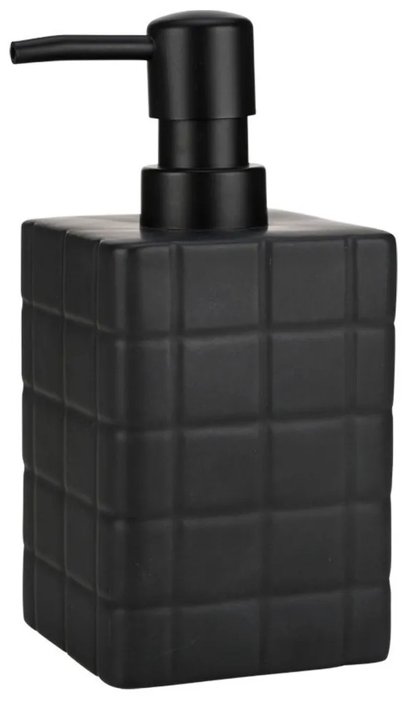 Αντλία Σαπουνιού Tiles Μαύρο Κεραμικό 450ml 7.5x15cm Estia 02-27698