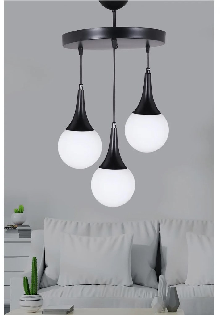 Φωτιστικό οροφής C7516.01 Τρίφωτο Μαύρο 30x75 εκ. 30x30x75 εκ.