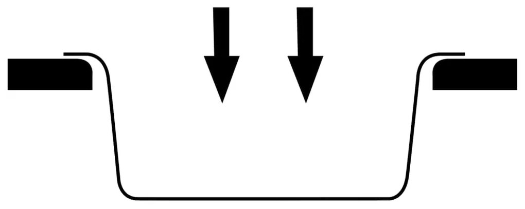 vidaXL Νεροχύτης με Οπή Υπερχείλισης Οβάλ Γκρι Γρανιτένιος