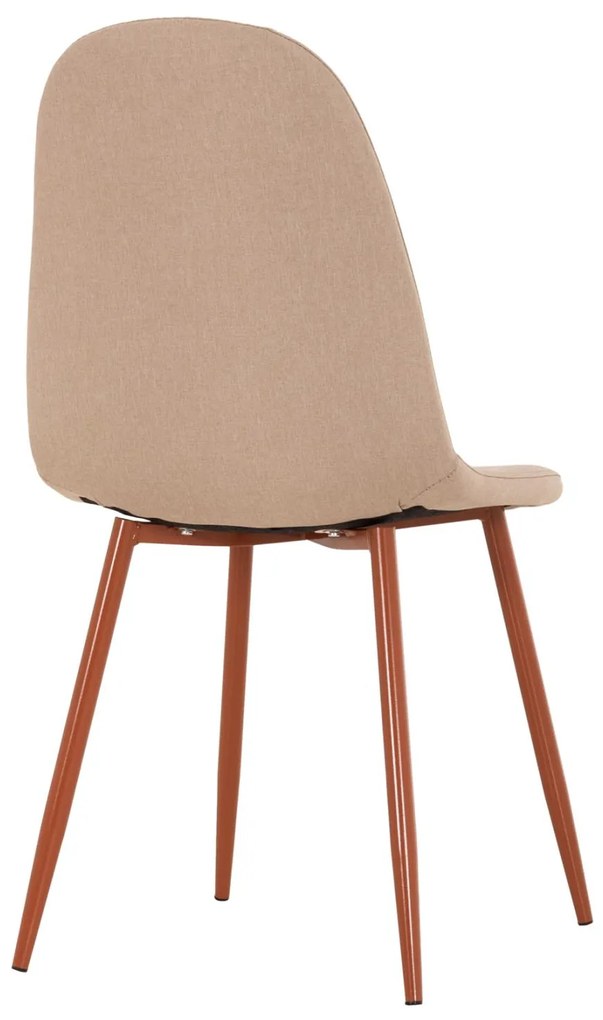 Καρέκλα LEONARDO Ύφασμα Μπέζ με Μεταλλικά πόδια 45x52x85εκ. 4αδα 45x52x85 εκ.