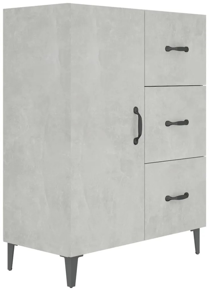 vidaXL Ντουλάπι Γκρι Σκυροδέματος 69,5x34x90 εκ. Επεξεργασμένο Ξύλο