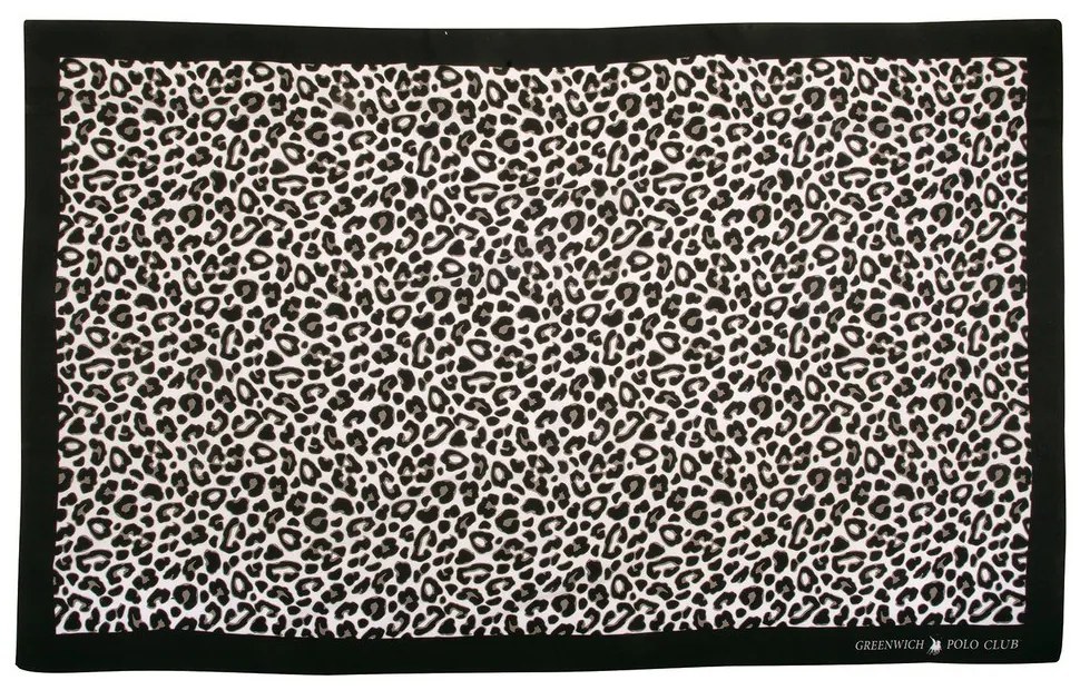 Πετσέτα Θαλάσσης - Παρεό 4036 Taupe-Black Greenwich Polo Club Beach 110x180cm Rayon