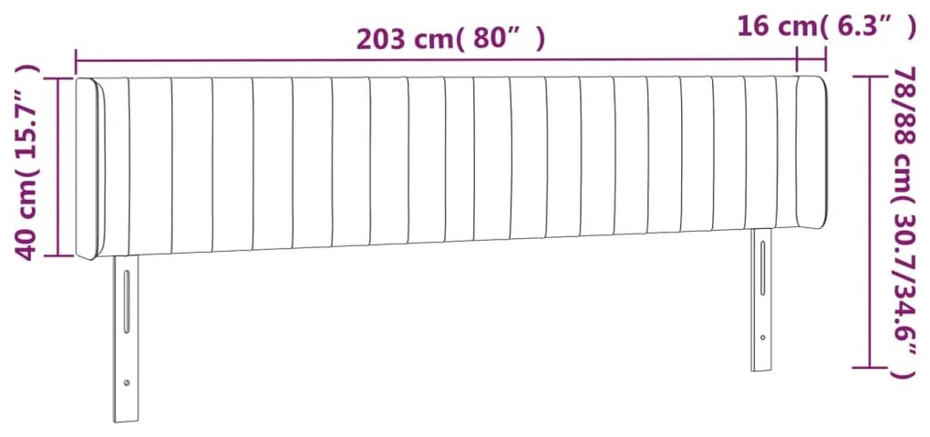 ΚΕΦΑΛΑΡΙ ΚΡΕΒΑΤΙΟΥ LED ΜΠΛΕ 203X16X78/88 ΕΚ. ΥΦΑΣΜΑΤΙΝΟ 3123502