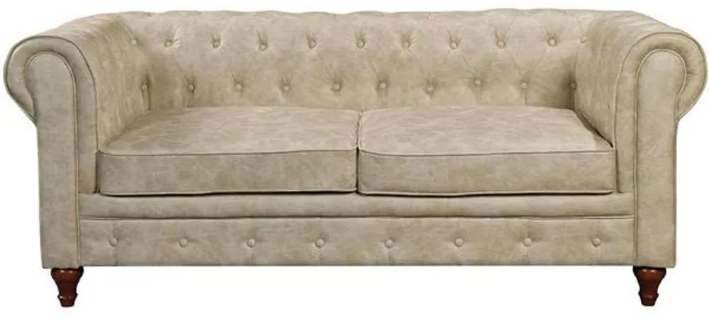 Kαναπές Τριθέσιος Chesterfield Ε942,31 190x82x77cm Beige