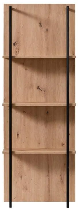 Ραφιέρα Sardinia NP 500 Artisan Oak - Μαύρο 50x29.5x137.5 εκ. 50x29.5x137.5 εκ.