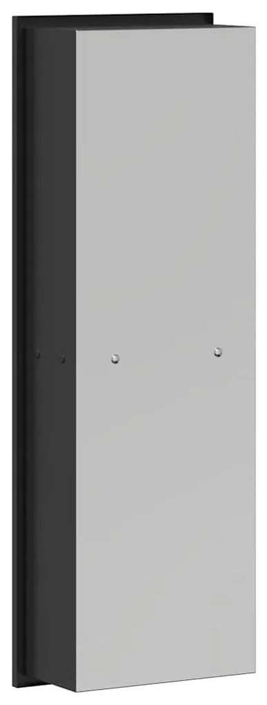 vidaXL Νίτσα Μπάνιου Μαύρο 60 x 20 x 9.5 εκ Ανοξείδωτο ατσάλι