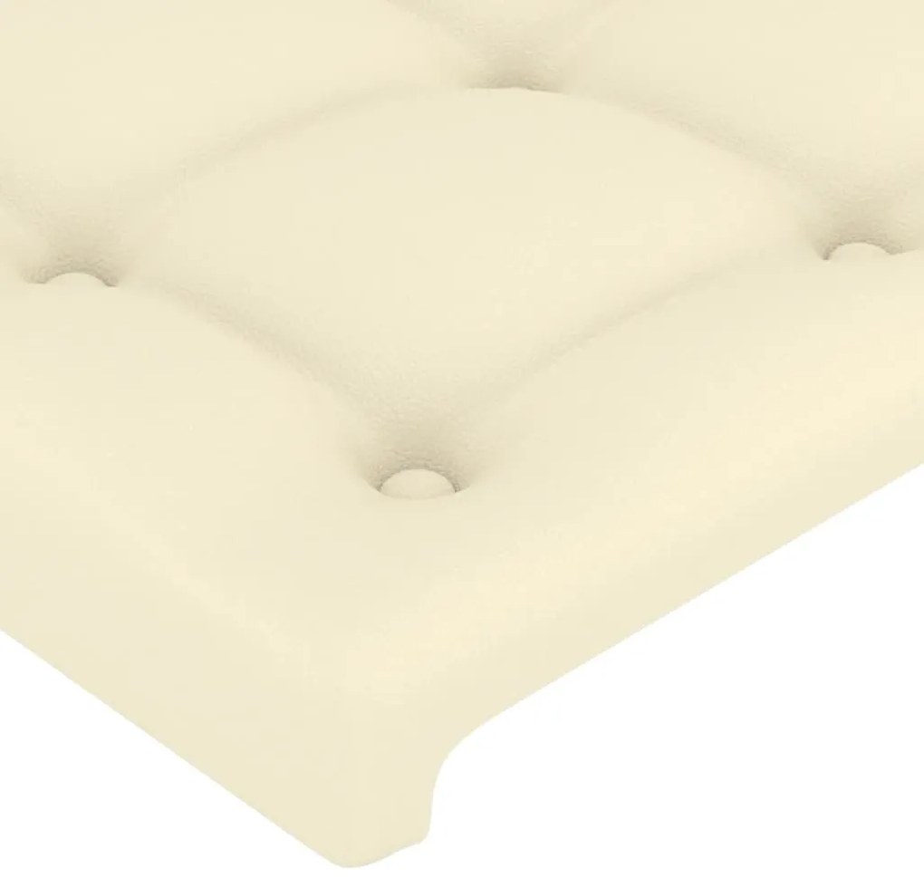 Κεφαλάρι με Πτερύγια Κρεμ 103x16x78/88 εκ. Συνθετικό Δέρμα 3118854
