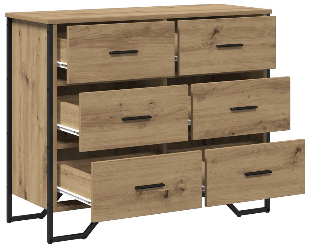 vidaXL Κουτί με Συρτάρια Ξυλόπινα 91x35.5x74.5 εκ. Επεξεργασμένο Ξύλο