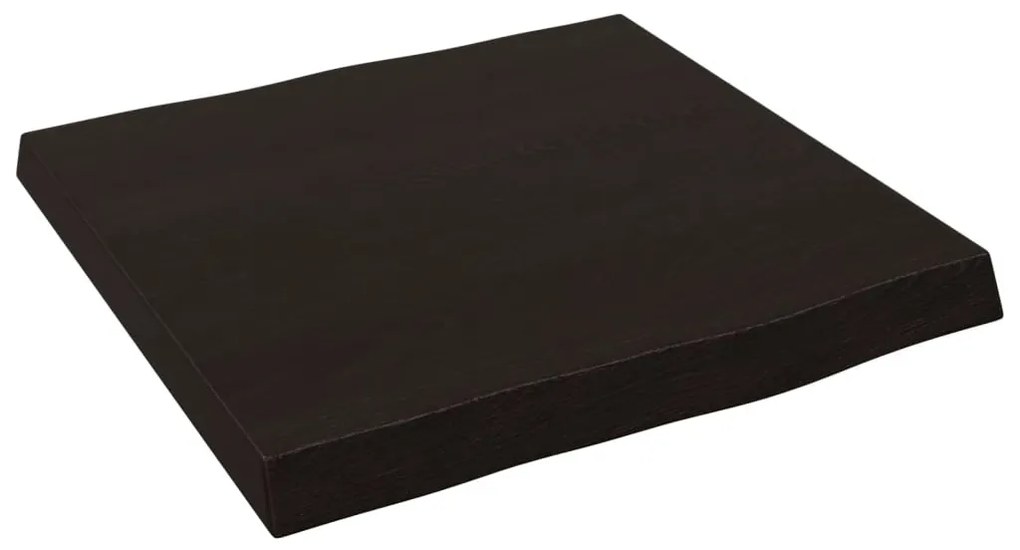 vidaXL Επιφ Τραπεζιού Αν Καφέ 40x40x(2-4)εκ. Ακατέργ. Μασίφ Ξύλο Δρυός
