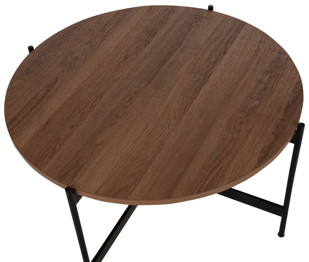 ΣΕΤ 2ΤΜΧ ΤΡΑΠΕΖΙΑ ΣΑΛΟΝΙΟΥ RONDA HM21089.03 MDF ΣΕ ΚΑΡΥΔΙ ΧΡΩΜΑ Φ80εκ &amp; Φ50εκ