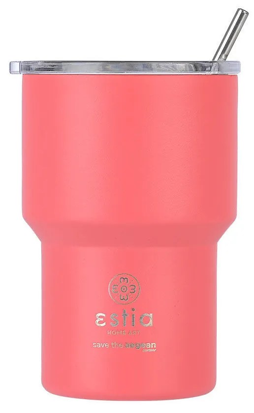 Estia 01-18474 Save The Aegean  Mug Lite Ποτήρι Θερμός 400ml,  Fusion Coral