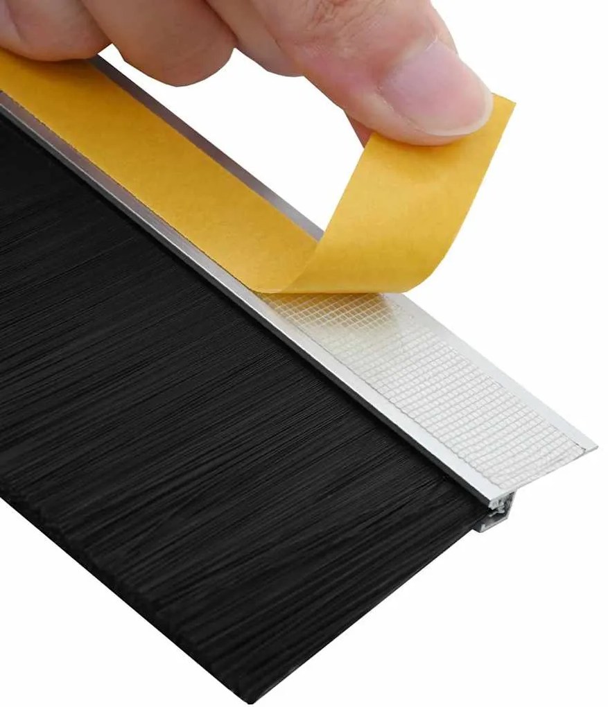 vidaXL Αυτοκόλλητες σφραγίδες πόρτας 2 pcs Ασημί 100 cm