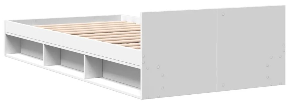 vidaXL Πλαίσιο Κρεβατιού με Συρτάρι Λευκό 90 x 190 εκ. Επεξ. Ξύλο