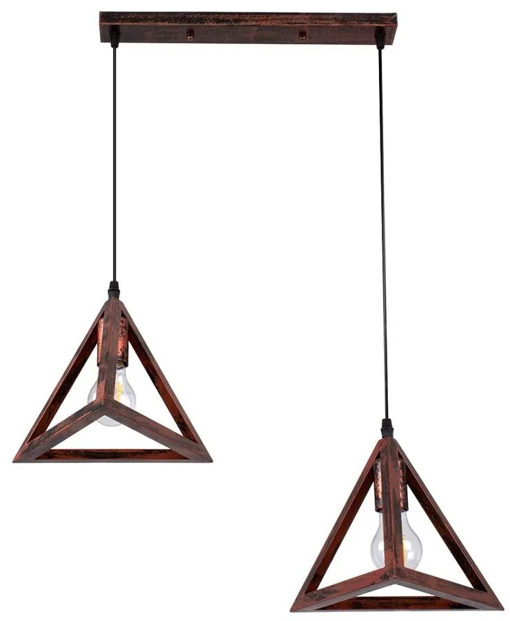 Φωτιστικό Οροφής Triangle 00613 E27 60x22x130cm Bronze GloboStar