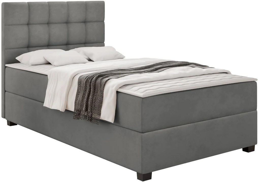Επενδυμένο κρεβάτι Lind-Gkri Skouro-120 x 200 - 208.00Χ120.00Χ106.00cm