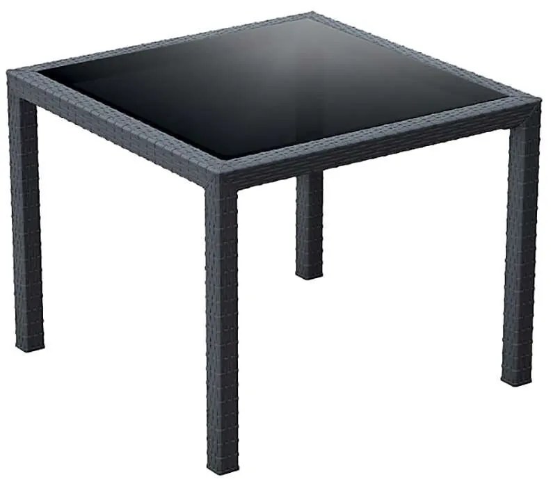 SIESTA BALI DARK GREY 94Χ94Χ75εκ.ΤΡΑΠΕΖΙ ΜΕ ΤΖΑΜΙ ΠΟΛ/ΝΙΟΥ 94X94X75εκ.53.0211