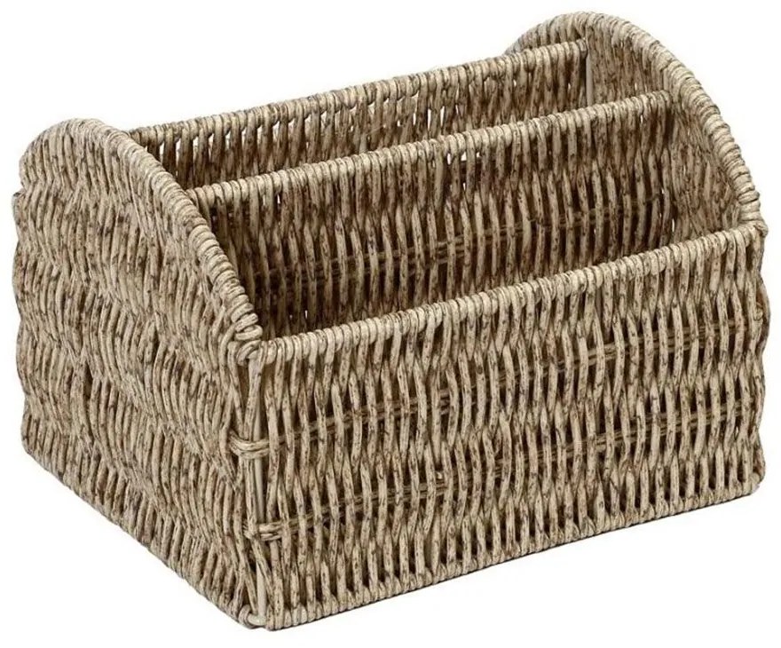 Καλάθι Με 3 Διαχωριστικά KOD114 19x16x13cm Beige Espiel Ψάθα