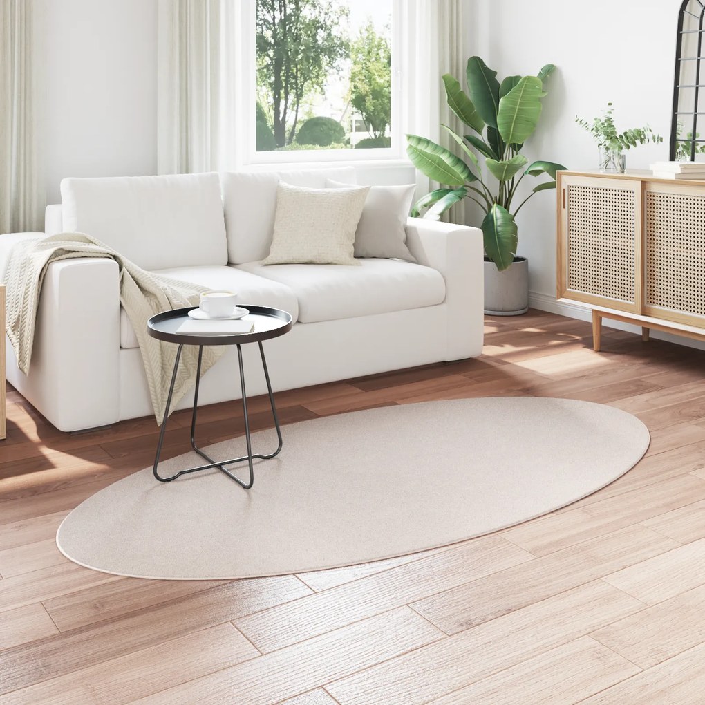 vidaXL Χαλί "HUARTE" Άμμος 100x200 cm Ωοειδές