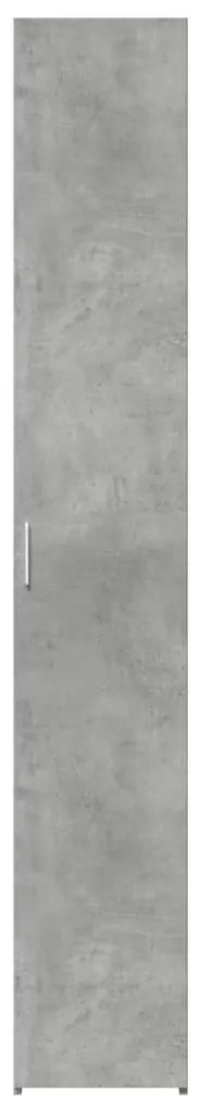 vidaXL Ντουλάπι Γκρι Σκυροδέματος 30x42,5x185 εκ. Επεξεργασμένο Ξύλο