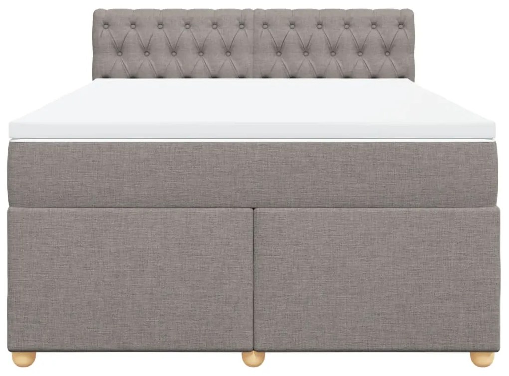 ΚΡΕΒΑΤΙ BOXSPRING ΜΕ ΣΤΡΩΜΑ TAUPE 140X200 ΕΚ. ΥΦΑΣΜΑΤΙΝΟ 3289014