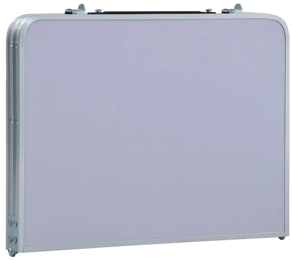 vidaXL Τραπέζι Κάμπινγκ Πτυσσόμενο Λευκό 60 x 40 εκ. Αλουμινίου