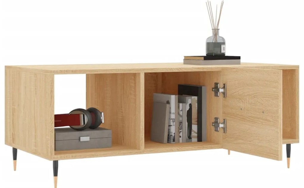vidaXL Τραπεζάκι Σαλονιού Sonoma Δρυς 102x50x40 εκ. από Επεξεργ. Ξύλο