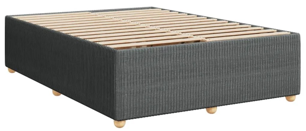 ΚΡΕΒΑΤΙ BOXSPRING ΜΕ ΣΤΡΩΜΑ ΣΚΟΥΡΟ ΓΚΡΙ 140X200 ΕΚ ΥΦΑΣΜΑΤΙΝΟ 3287480