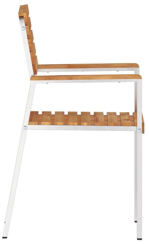 vidaXL Καρέκλες Κήπου  Στοιβαζόμενες 6 τμχ 54.5x56x89 εκ Μασίφ Ξύλο Teak