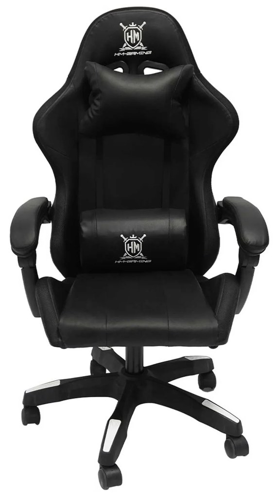 ΠΟΛΥΘΡΟΝΑ GAMING DARREN HM1203.04 ΜΑΥΡΟ-ΛΕΥΚΟ PVC &amp; NYLON 51x49x125Υεκ.
