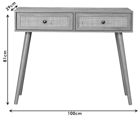 Κονσόλα Oslo pakoworld sonoma 100x29x81εκ - 086-000001 - 086-000001