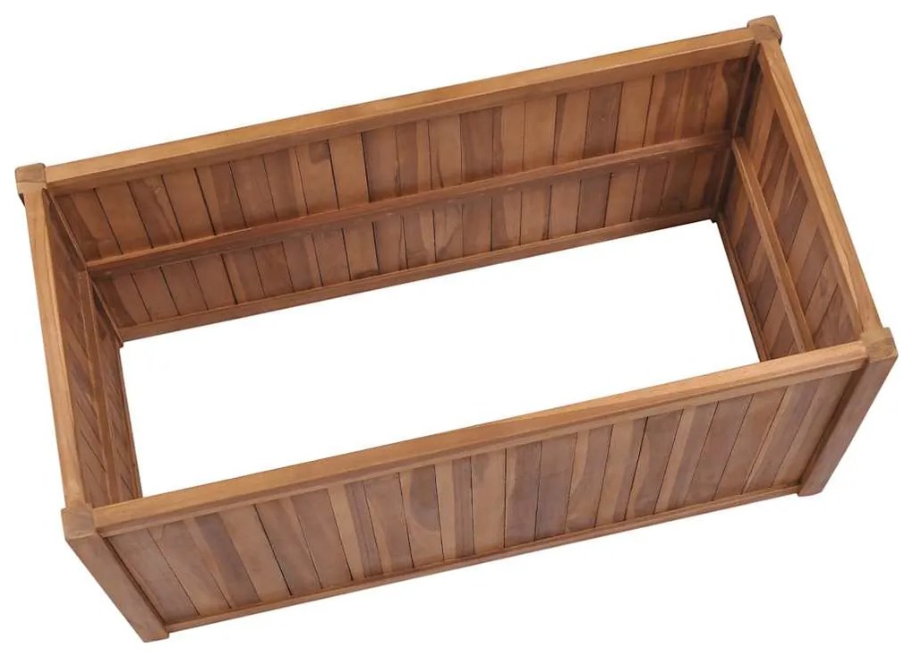 vidaXL Ζαρντινιέρα Υπερυψωμένη 100 x 50 x 70 εκ. από Μασίφ Ξύλο Teak