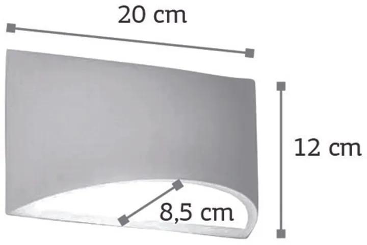 Επιτοίχιο φωτιστικό λευκό από γύψο 1XG9 D:20cm (43415)