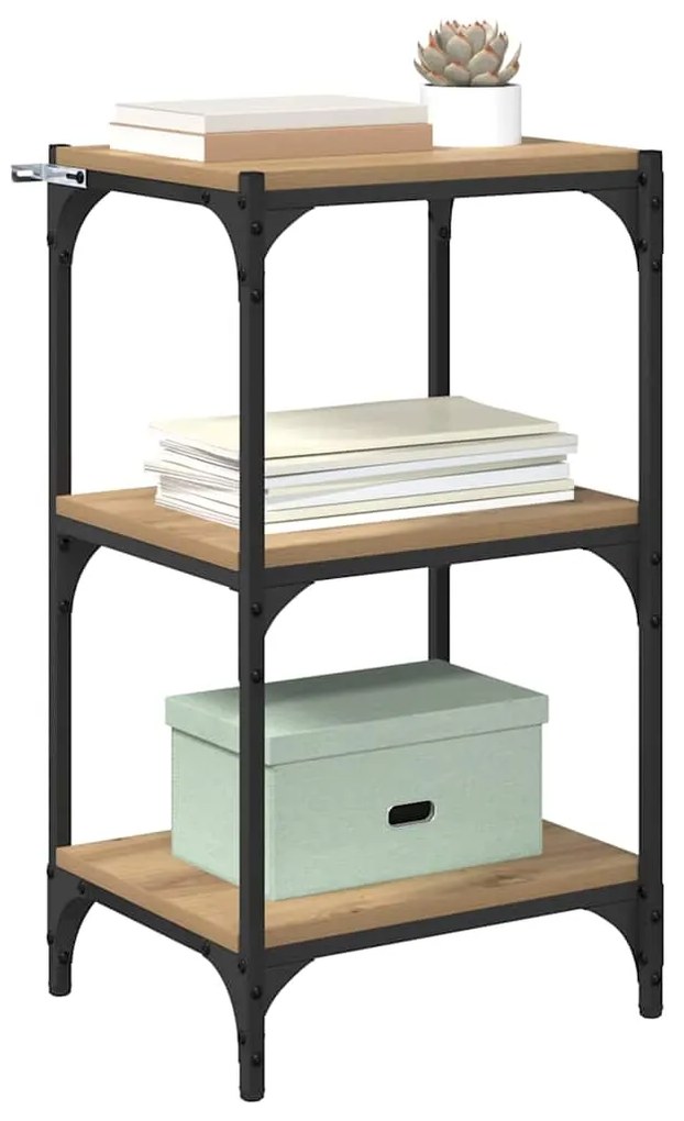 vidaXL Βιβλιοθήκη artisan δρυς 40 x 33 x 70.5 εκ. Επεξεργασμένο ξύλο