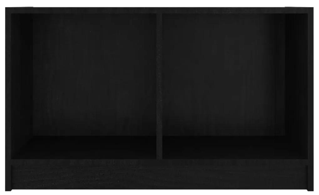 vidaXL Έπιπλο Τηλεόρασης Μαύρο 70 x 33 x 42 εκ. από Μασίφ Ξύλο Πεύκου