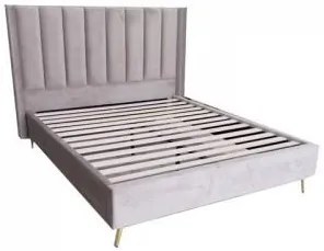 PASSION  Κρεβάτι Διπλό για Στρώμα 160x200cm, Ύφασμα Velure Απόχρωση Cappuccino Ε8803,1