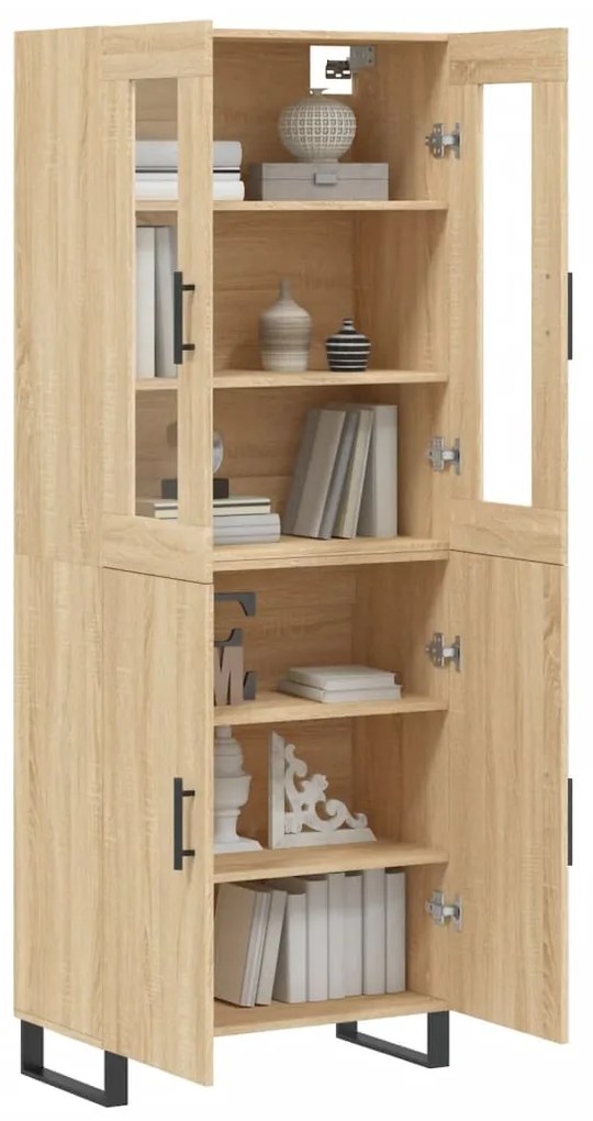 vidaXL Ντουλάπι Sonoma δρυς 69,5 x 34 x 180 εκ. από Επεξεργασμένο Ξύλο