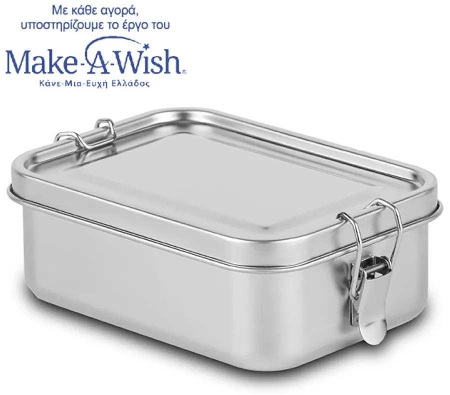 NAVA Δοχείο φαγητού ανοξείδωτο ορθογώνιο &quot;We Care&quot; 800ml 10-003-001