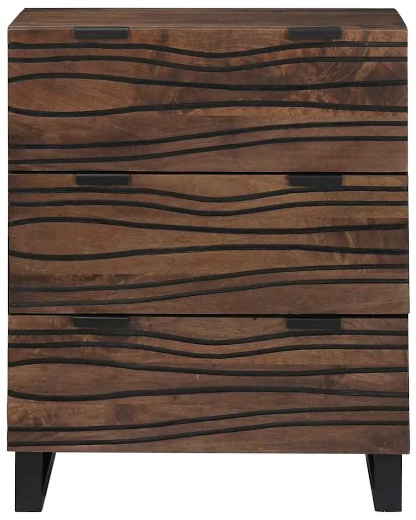 vidaXL Πλαϊνό γραφείο Καφέ 60 x 33.5 x 75 εκ. Μασίφ ξύλο μάνγκο