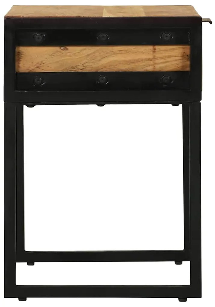 vidaXL Κομοδίνο με συρτάρι Καφέ 40 x 35 x 50 εκ. Μασίφ ξύλο ακακίας