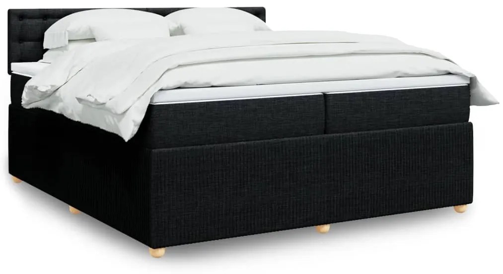 ΚΡΕΒΑΤΙ BOXSPRING ΜΕ ΣΤΡΩΜΑ ΜΑΥΡΟ 200X200 ΕΚ. ΥΦΑΣΜΑΤΙΝΟ 3289879