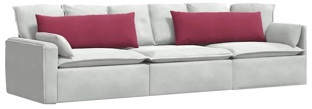 vidaXL Μαξιλάρι Καναπέ 2 pcs Κόκκινο 120 x 40 cm Υφασμάτινο Κορντουρά