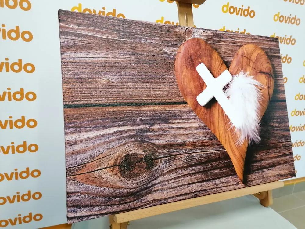 Εικόνα σταυρό σε ξύλινο φόντο