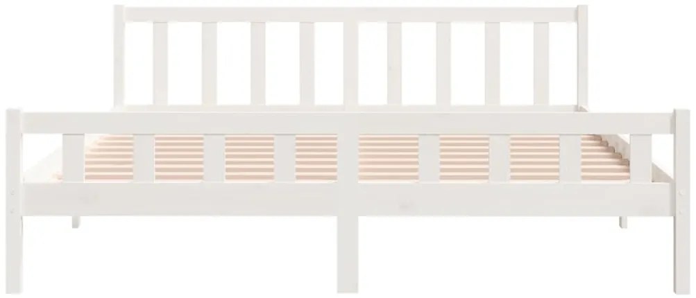 vidaXL Πλαίσιο Κρεβατιού Λευκό 160 x 200 εκ. από Μασίφ Ξύλο