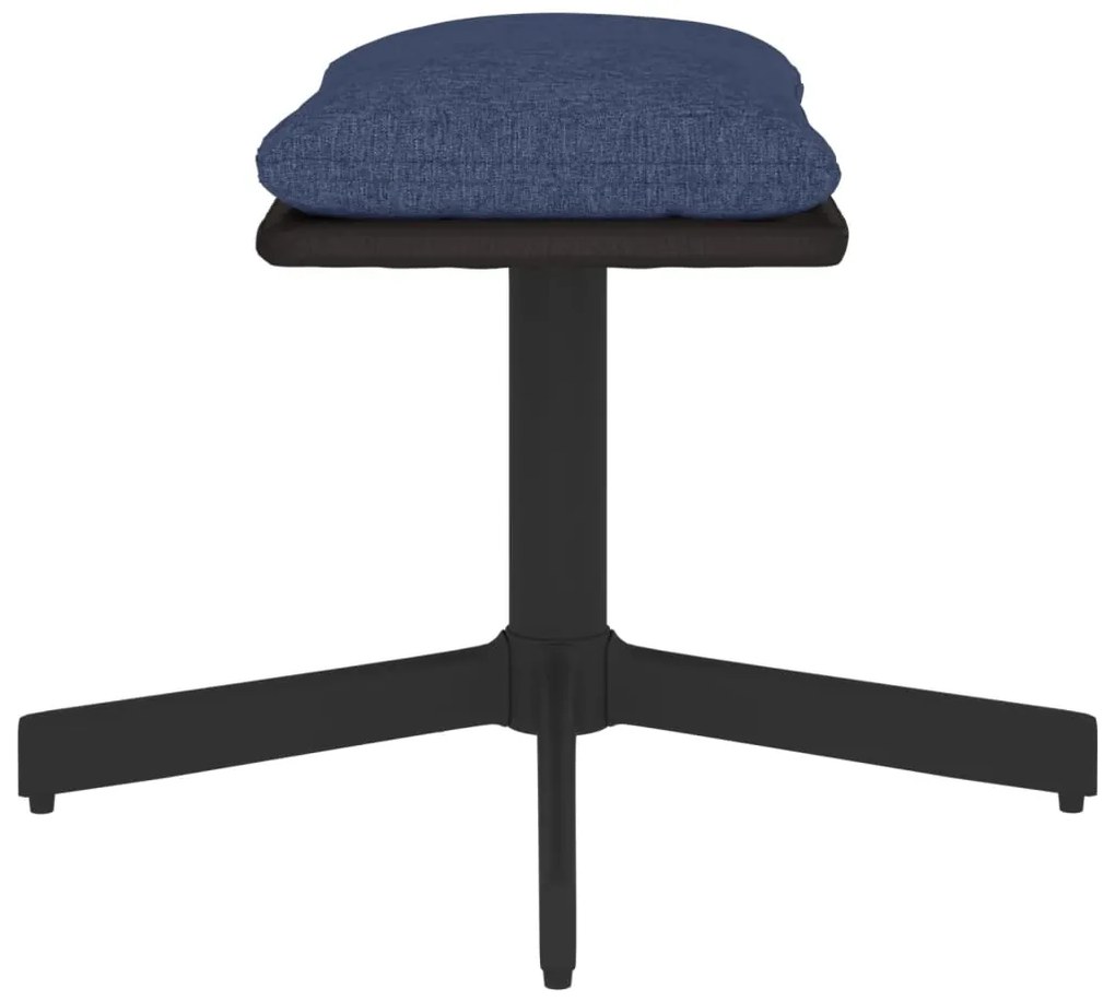 vidaXL Υποπόδιο Μπλε 60x60x36 εκ. Ύφασμα & Συνθετικό Δέρμα