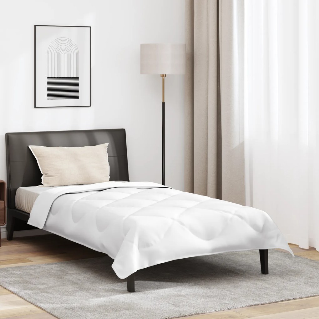 vidaXL Πάπλωμα με μαξιλάρι Λευκό 135 x 220 εκ. Μικροΐνες