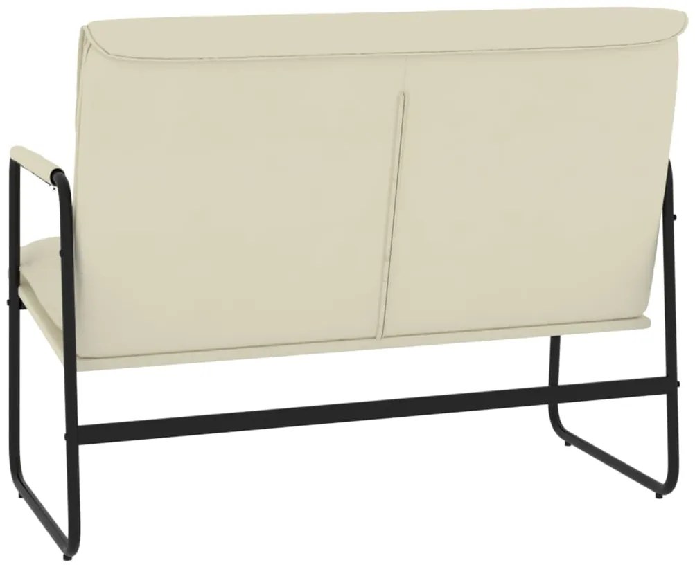 vidaXL Πάγκος Κρεμ 100 x 64 x 80 εκ. από Συνθετικό Δέρμα