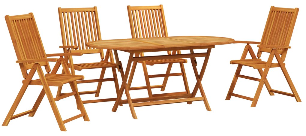 vidaXL Σετ Εξωτερικής Διατροφής 5 pcs Φυσικό Ξύλο Μεγάλο