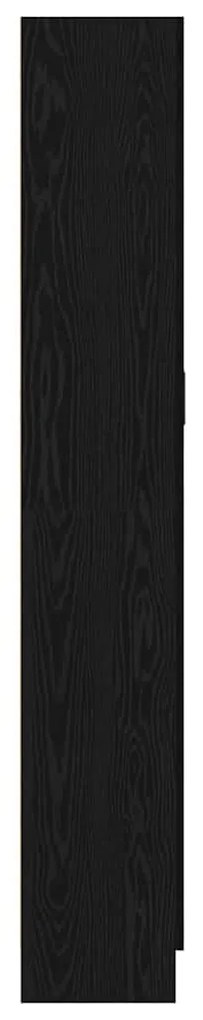 vidaXL Βιβλιοθήκη Μαύρη Οξυά 82,5 x 30,5 x 185 cm Επεξεργασμένο ξύλο