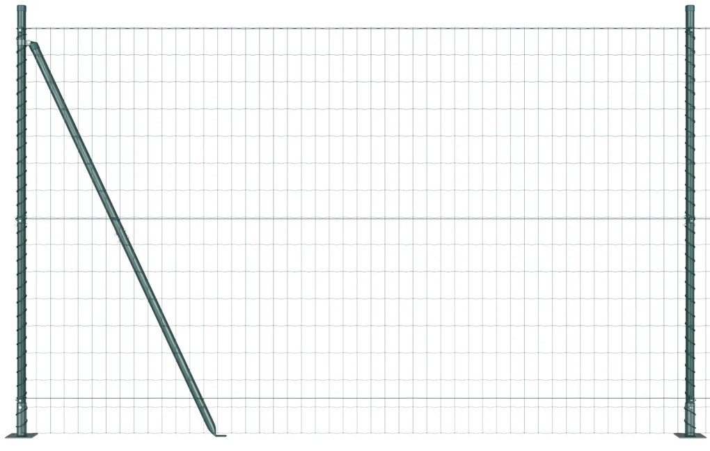 vidaXL Euro Fence με 7 ανυψωμένα πόδια 1.5x10 μ Γαλβανισμένος χάλυβας